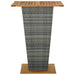 Masă de bar, gri, 80x80x110 cm, poliratan/lemn masiv acacia - WALTI WALTI