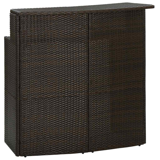 Masă de bar de grădină, maro, 120x55x110 cm, poliratan - WALTI WALTI