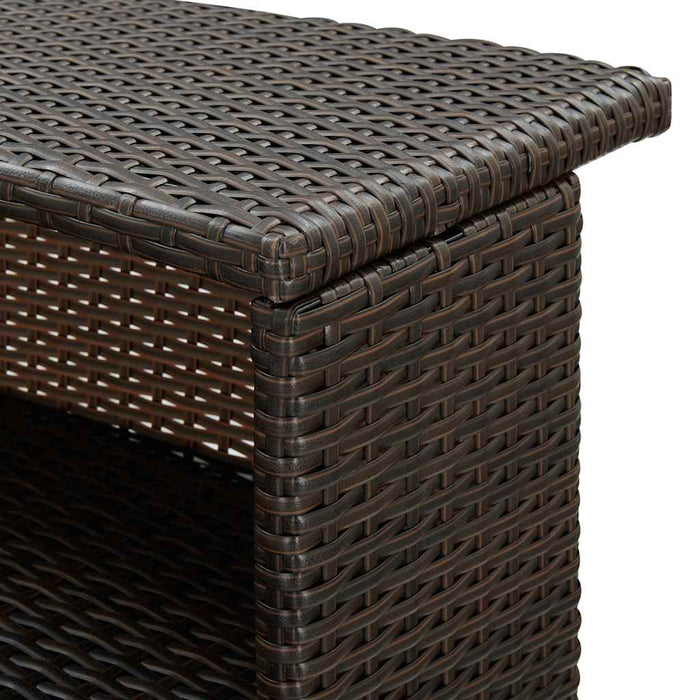 Masă de bar de grădină, maro, 120x55x110 cm, poliratan - WALTI WALTI