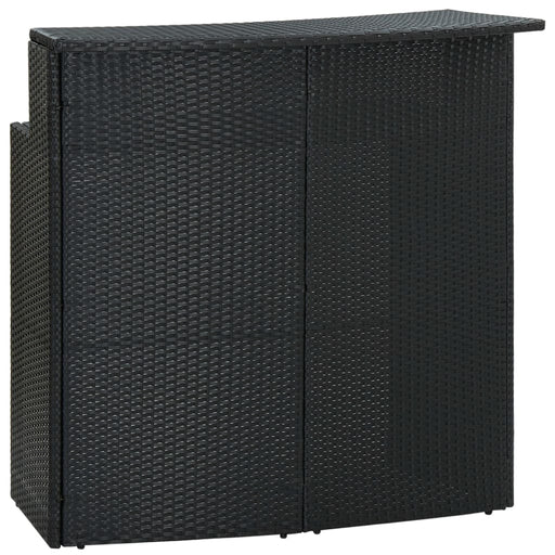Masă de bar de grădină, negru, 120x55x110 cm, poliratan - WALTI WALTI