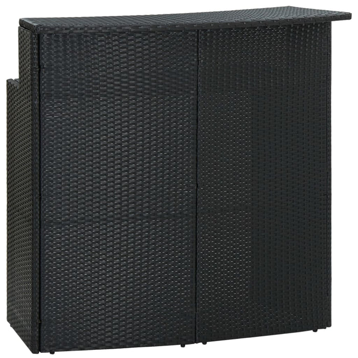 Masă de bar de grădină, negru, 120x55x110 cm, poliratan - WALTI WALTI