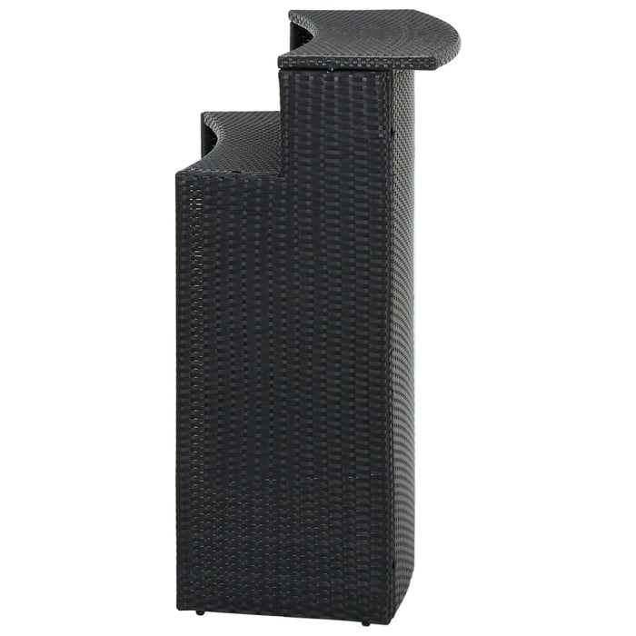 Masă de bar de grădină, negru, 120x55x110 cm, poliratan - WALTI WALTI