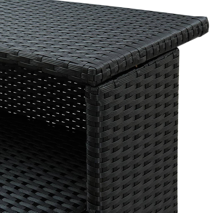 Masă de bar de grădină, negru, 120x55x110 cm, poliratan - WALTI WALTI