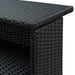 Masă de bar de grădină, negru, 120x55x110 cm, poliratan - WALTI WALTI