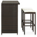 Set de bar, 3 piese, maro, poliratan - WALTI WALTI