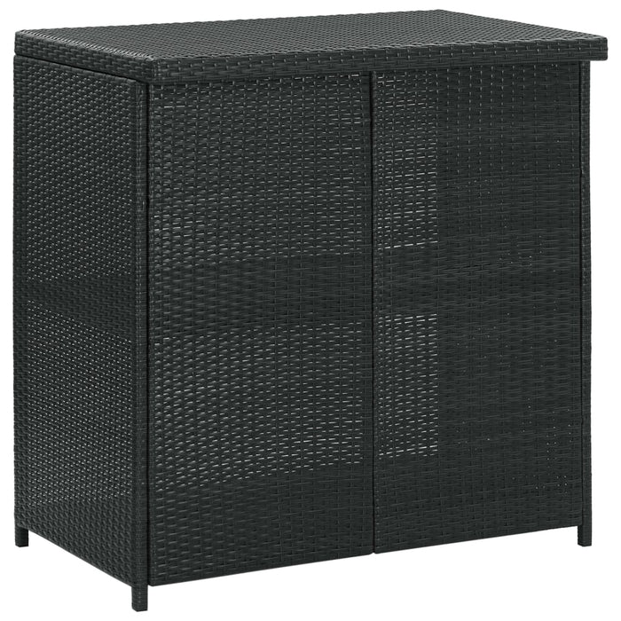 Set mobilier de bar, 3 piese, negru, poliratan - WALTI WALTI