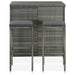 Set mobilier de bar, 3 piese, gri, poliratan - WALTI WALTI