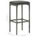 Set mobilier de bar, 3 piese, gri, poliratan - WALTI WALTI