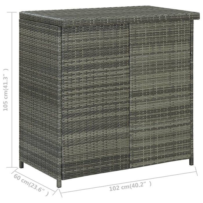 Set mobilier de bar, 3 piese, gri, poliratan - WALTI WALTI