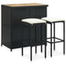 Set mobilier de bar, 3 piese, negru, poliratan - WALTI WALTI