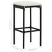 Set mobilier de bar, 3 piese, negru, poliratan - WALTI WALTI