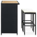 Set mobilier de bar, 3 piese, negru, poliratan - WALTI WALTI