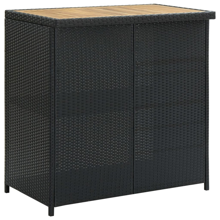 Set mobilier de bar, 3 piese, negru, poliratan - WALTI WALTI