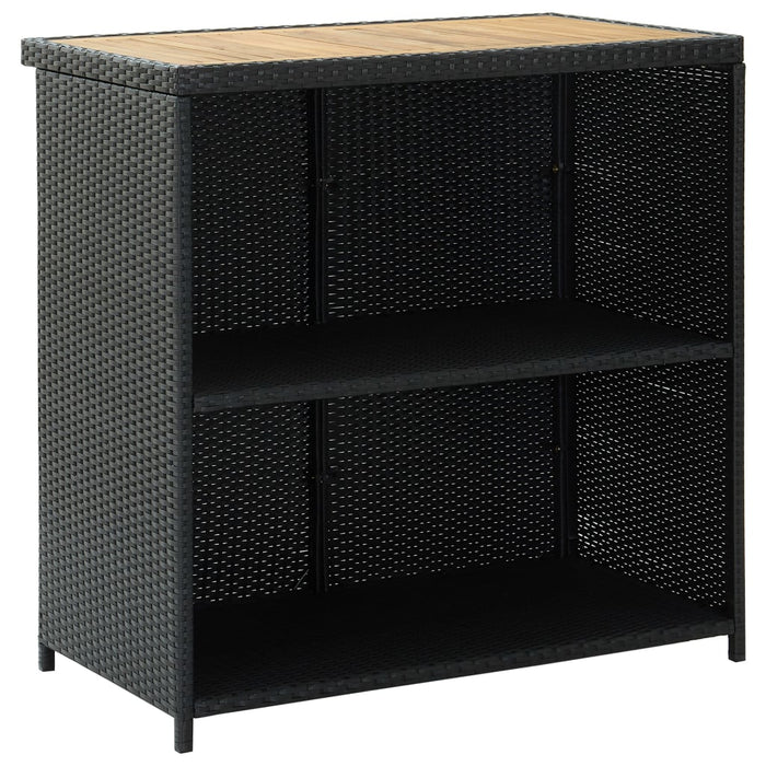 Set mobilier de bar, 3 piese, negru, poliratan - WALTI WALTI