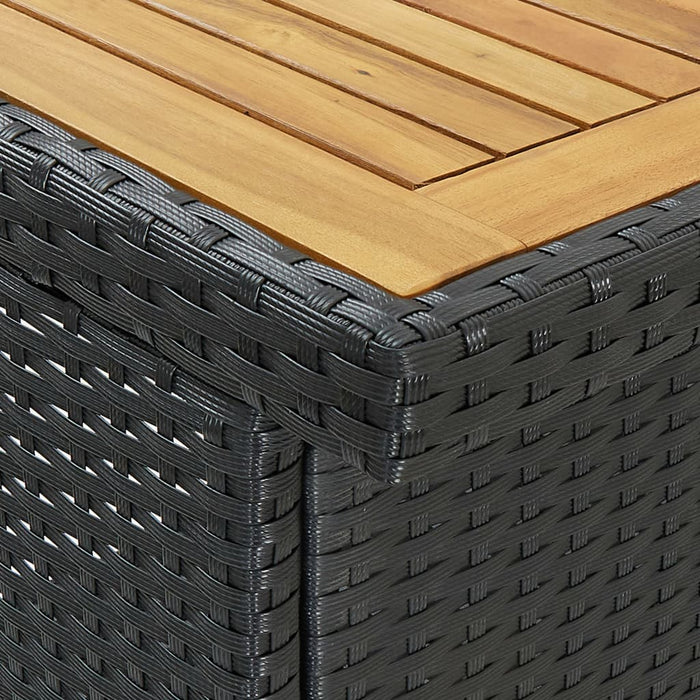Set mobilier de bar, 3 piese, negru, poliratan - WALTI WALTI