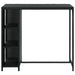 Masă de bar cu raft depozitare, negru, 120x60x110 cm, poliratan - WALTI WALTI