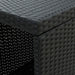 Masă de bar cu raft depozitare, negru, 120x60x110 cm, poliratan - WALTI WALTI