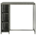Masă de bar cu raft de depozitare, gri 120x60x110 cm, poliratan - WALTI WALTI