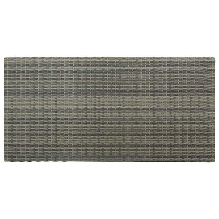Masă de bar cu raft de depozitare, gri 120x60x110 cm, poliratan - WALTI WALTI