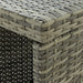 Masă de bar cu raft de depozitare, gri 120x60x110 cm, poliratan - WALTI WALTI