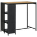 Masă de bar cu raft de depozitare negru 120x60x110 cm poliratan - WALTI WALTI