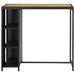 Masă de bar cu raft de depozitare negru 120x60x110 cm poliratan - WALTI WALTI