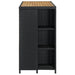 Masă de bar cu raft de depozitare negru 120x60x110 cm poliratan - WALTI WALTI