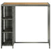 Masă de bar cu raft de depozitare, gri 120x60x110 cm, poliratan - WALTI WALTI