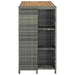 Masă de bar cu raft de depozitare, gri 120x60x110 cm, poliratan - WALTI WALTI