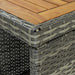 Masă de bar cu raft de depozitare, gri 120x60x110 cm, poliratan - WALTI WALTI