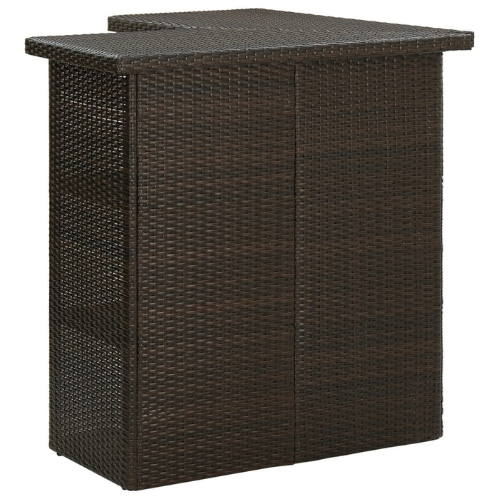 Masă de bar colțar, maro, 100 x 50 x 105 cm, poliratan - WALTI WALTI