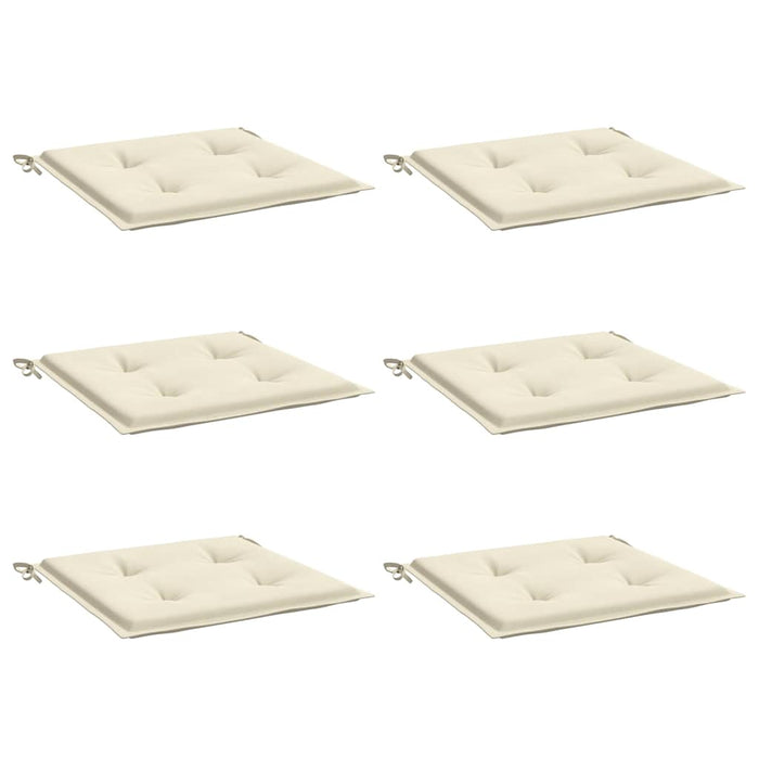 Perne scaune grădină 6 buc. crem 40x40x4 cm țesătură Oxford WALTI