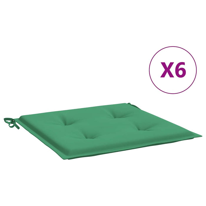 Perne scaune grădină 6 buc. verde 40x40x4 cm țesătură Oxford WALTI