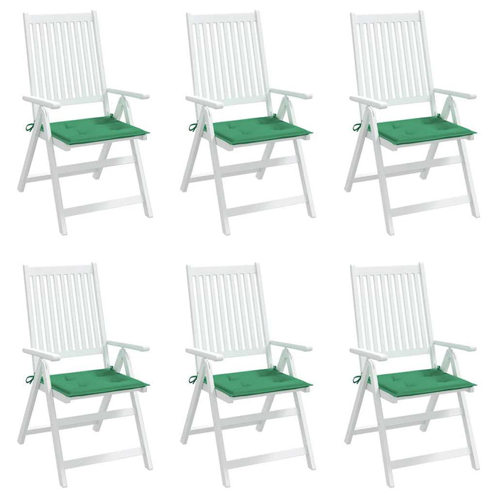 Perne scaune grădină 6 buc. verde 40x40x4 cm țesătură Oxford WALTI