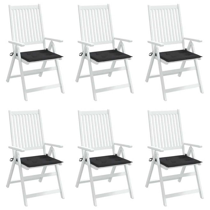 Perne scaune grădină 6 buc. negru 40x40x4 cm țesătură Oxford - WALTI WALTI