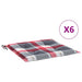 Perne de scaun model carouri, 6 buc., 40x40x4 cm, textil Oxford - WALTI WALTI