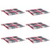 Perne de scaun model carouri, 6 buc., 40x40x4 cm, textil Oxford - WALTI WALTI