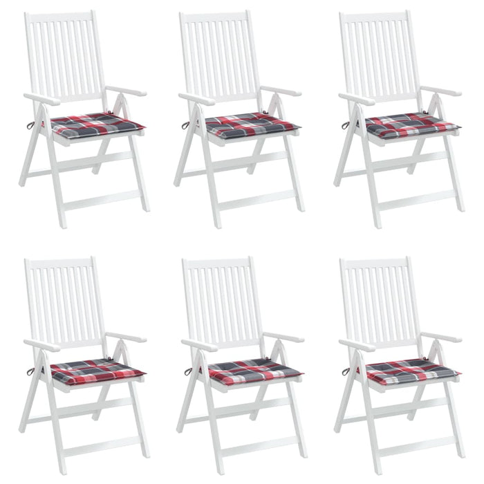 Perne de scaun model carouri, 6 buc., 40x40x4 cm, textil Oxford - WALTI WALTI