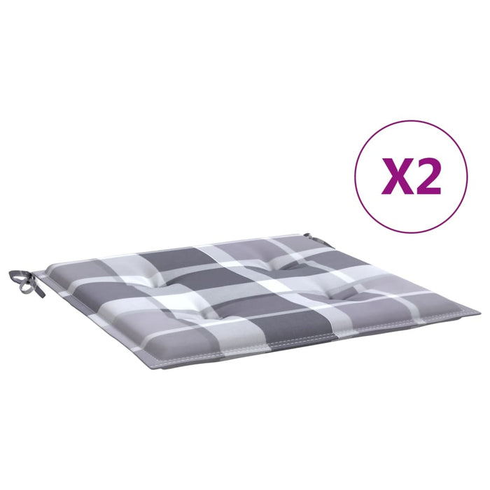 Perne de scaun, carouri gri, 2 buc., 40x40x4 cm, textil Oxford WALTI