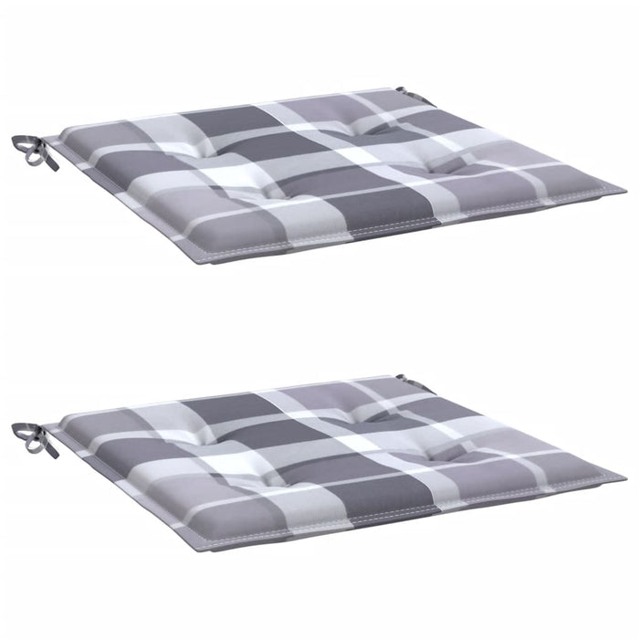 Perne de scaun, carouri gri, 2 buc., 40x40x4 cm, textil Oxford WALTI