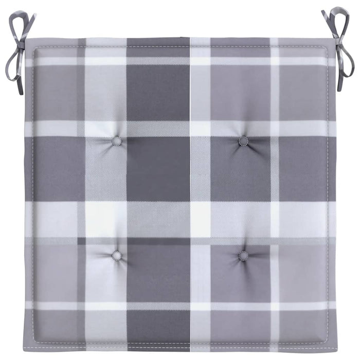 Perne de scaun, carouri gri, 6 buc., 40x40x4 cm, textil Oxford WALTI