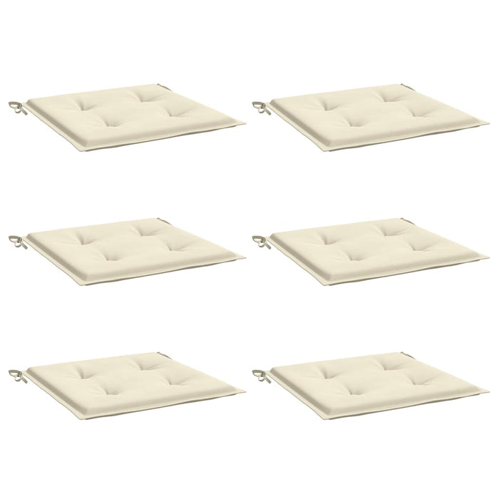 Perne scaune de grădină 6 buc. crem 50x50x2 cm țesătură Oxford WALTI