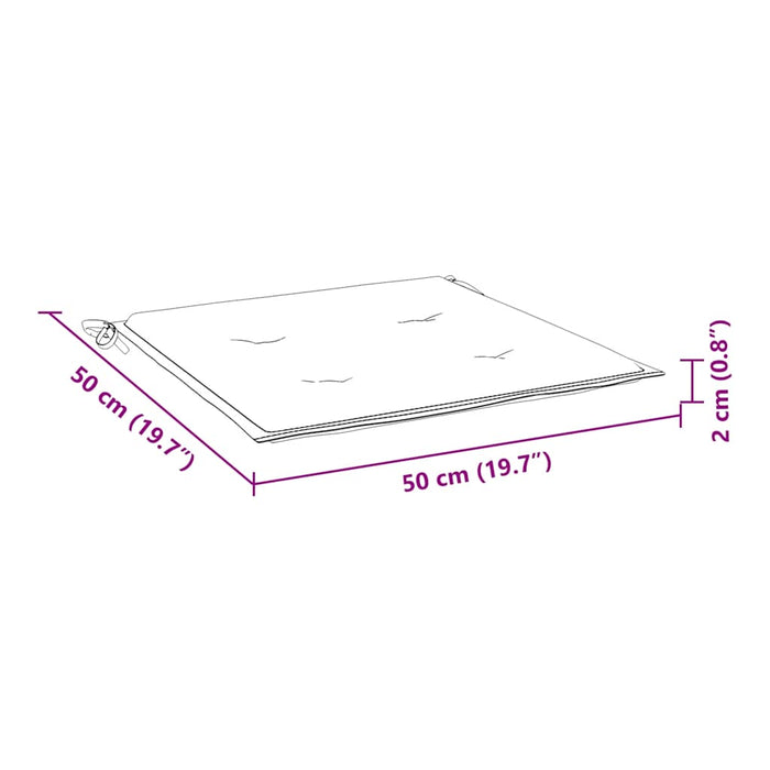Perne scaune de grădină 6 buc. crem 50x50x2 cm țesătură Oxford WALTI