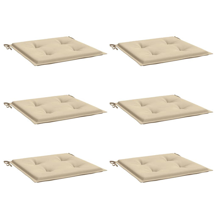 Perne scaune de grădină 6 buc bej 50x50x4 cm țesătură Oxford WALTI