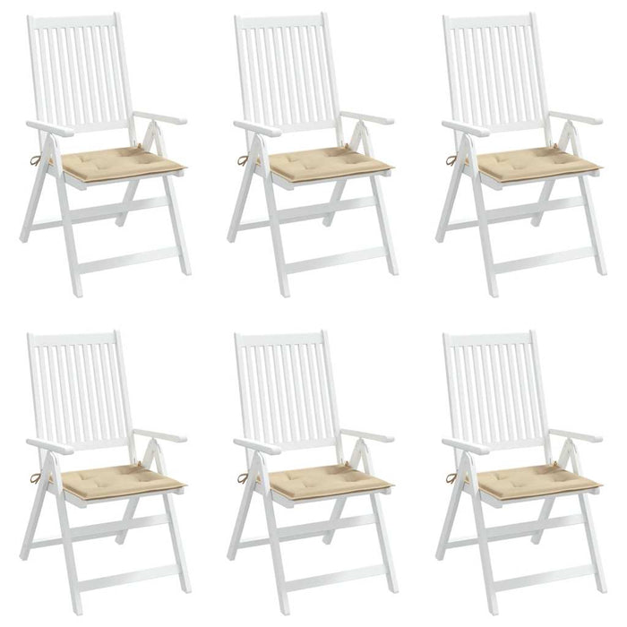 Perne scaune de grădină 6 buc bej 50x50x4 cm țesătură Oxford WALTI