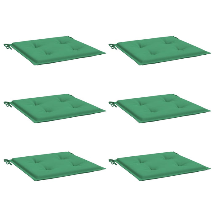 Perne scaune de grădină 6 buc. verde 50x50x4 cm țesătură Oxford WALTI