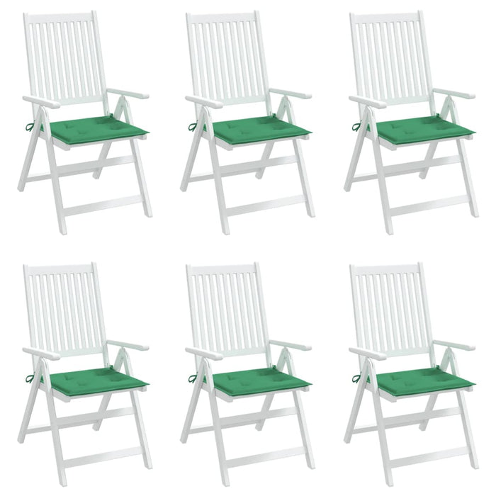 Perne scaune de grădină 6 buc. verde 50x50x4 cm țesătură Oxford WALTI