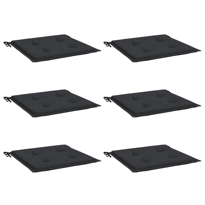 Perne scaune grădină 6 buc. negru 50x50x4 cm țesătură Oxford WALTI