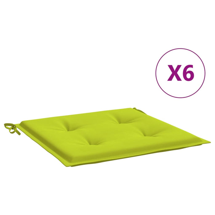 Perne scaune de grădină 6 buc. verde 50x50x4 cm țesătură Oxford WALTI