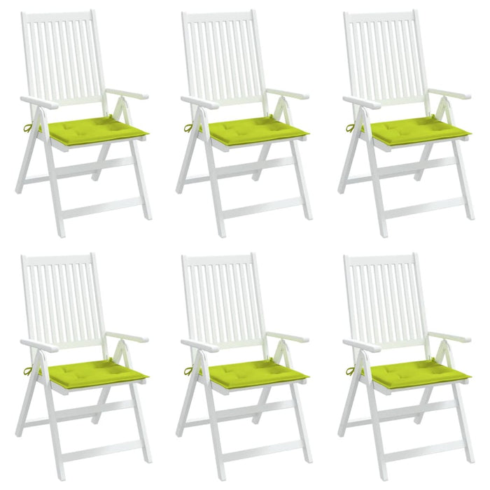 Perne scaune de grădină 6 buc. verde 50x50x4 cm țesătură Oxford WALTI